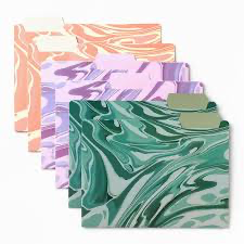 PaperSource Marble File Folders